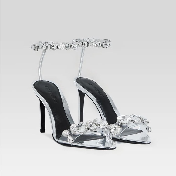 Retrofete Shoes - NWOT Retrofete Hanna Gemstone Silver Heels
